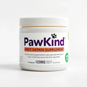 PawKind Paste Pet Vitamin Supplement 120g, professional studio product photo on a white background.