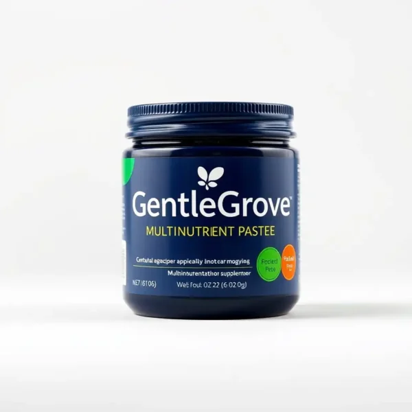 GentleGrove Multinutrient Paste Pet Nutritional Supplement 100g, professional studio product photo on a white background.