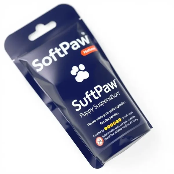 SoftPaw Studio Puppy Suspension Pet Deworming Product 30ml, professional studio product photo on a white background.