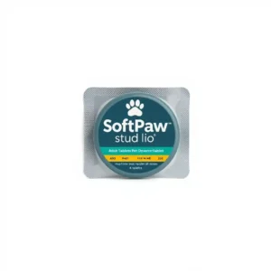 SoftPaw Studio Adult Dog Tablet Pet Deworming Product 4 tablets, professional studio product photo on a white background.