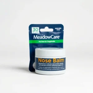 MeadowCare Nose Balm Pet Skin Care 30g, professional studio product photo on a white background.