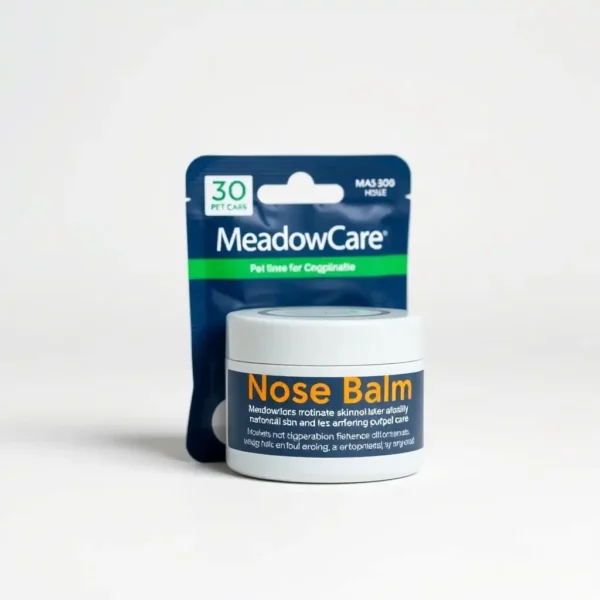 MeadowCare Nose Balm Pet Skin Care 30g, professional studio product photo on a white background.