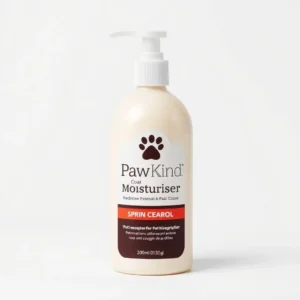 PawKind Coat Moisturiser Pet Skin Care 200ml, professional studio product photo on a white background.