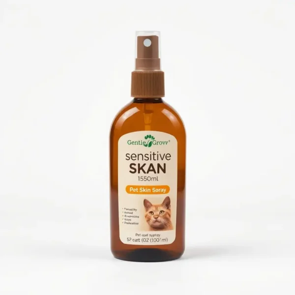 GentleGrove Sensitive Skin Spray Pet Skin Care 150ml, professional studio product photo on a white background.