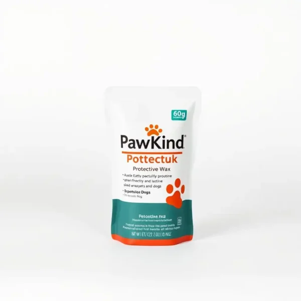 PawKind Protective Wax Pet Skin Care 60g, professional studio product photo on a white background.