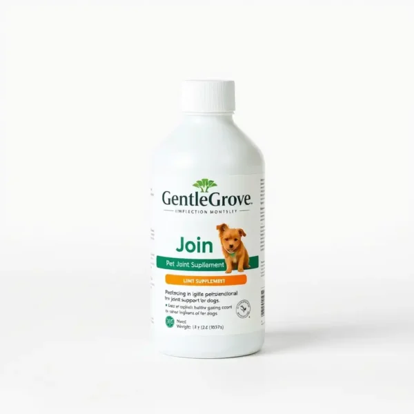 GentleGrove Liquid Pet Joint Supplement 250ml, professional studio product photo on a white background.