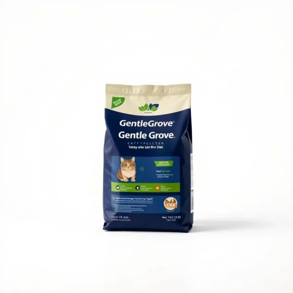 GentleGrove Tofu Pellet Cat Litter 2.5kg, professional studio product photo on a white background.