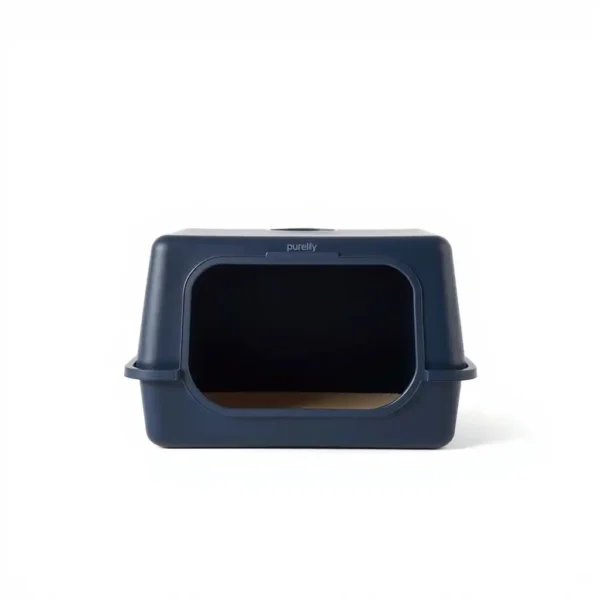 Purelily Pet Care Covered Cat Litter Box Large, professional studio product photo on a white background.