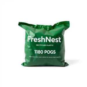 FreshNest Recycled Plastic Dog Waste Bag 180 bags, professional studio product photo on a white background.