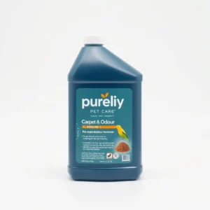 Purelily Pet Care Carpet Pet Stain & Odour Remover 1L, professional studio product photo on a white background.