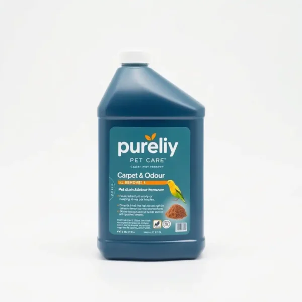 Purelily Pet Care Carpet Pet Stain & Odour Remover 1L, professional studio product photo on a white background.