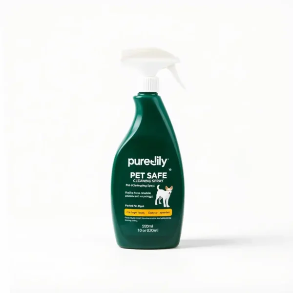 Purelily Pet Care Multi-Surface Pet-Safe Cleaning Spray 500ml, professional studio product photo on a white background.