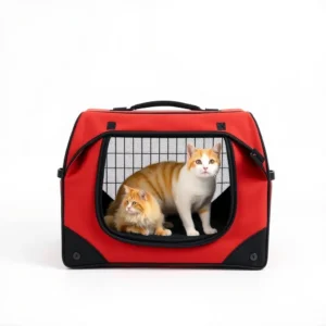 NimbleNest Foldable Fabric Travel Crate 81cm, professional studio product photo on a white background.