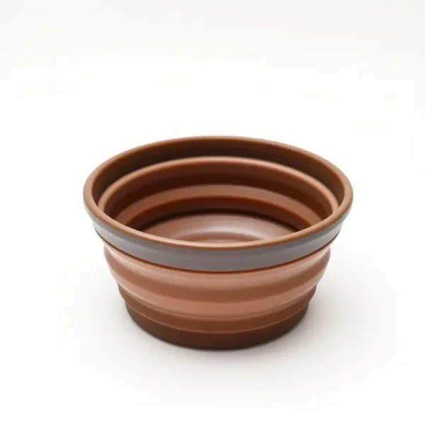 NimbleNest Food-Grade Silicone Collapsible Travel Bowl 350ml, professional studio product photo on a white background.