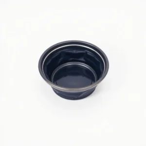TrailPaws Stainless Steel Collapsible Travel Bowl 700ml, professional studio product photo on a white background.