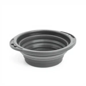 NimbleNest BPA-Free Plastic Collapsible Travel Bowl 600ml, professional studio product photo on a white background.