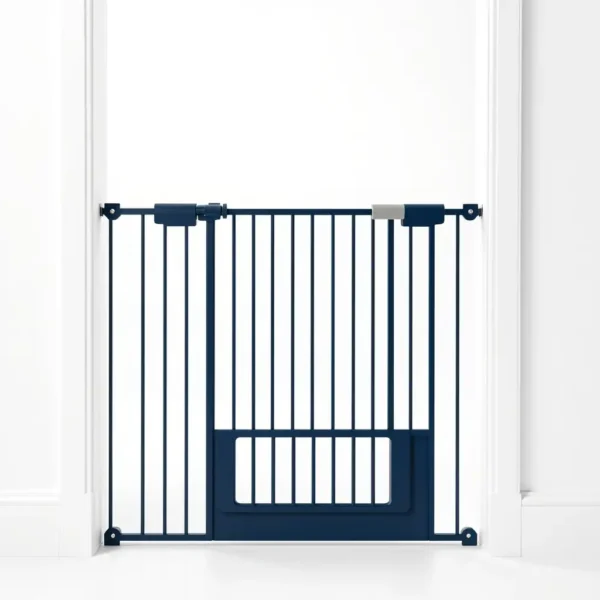 RoamTail Hardware-Mount Pet Safety Gate 75–105cm, professional studio product photo on a white background.
