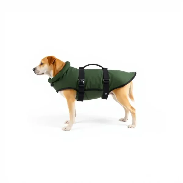 TrailPaws Extra-Buoyant Dog Life Jacket 70–90cm, professional studio product photo on a white background.