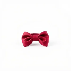Harbour Hound Collar Bow Pet Accessory Berry Red, professional studio product photo on a white background.