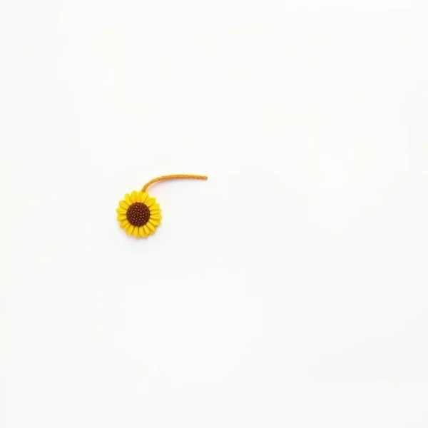 TrailPaws Lead Charm Pet Accessory Sunflower, professional studio product photo on a white background.