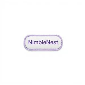 NimbleNest Name Badge Pet Accessory Lavender, professional studio product photo on a white background.