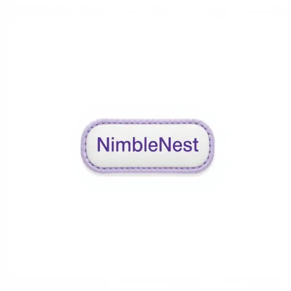 NimbleNest Name Badge Pet Accessory Lavender, professional studio product photo on a white background.