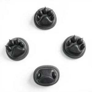Harbour Hound Rubber-Sole Fabric Dog Paw Shoe Set M, professional studio product photo on a white background.
