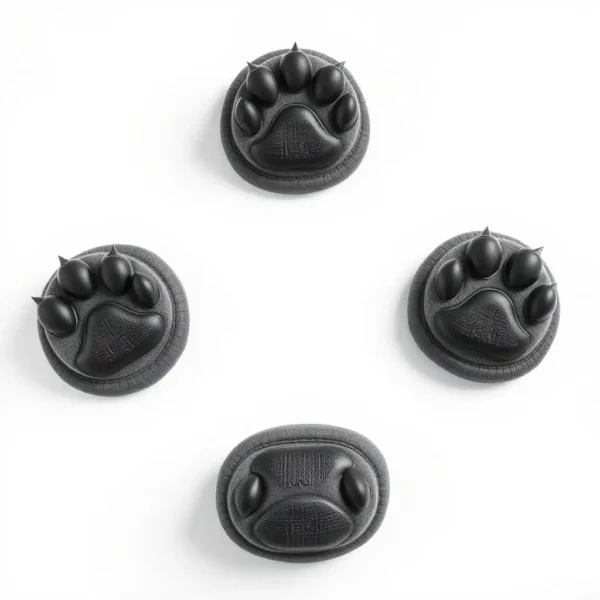 Harbour Hound Rubber-Sole Fabric Dog Paw Shoe Set M, professional studio product photo on a white background.